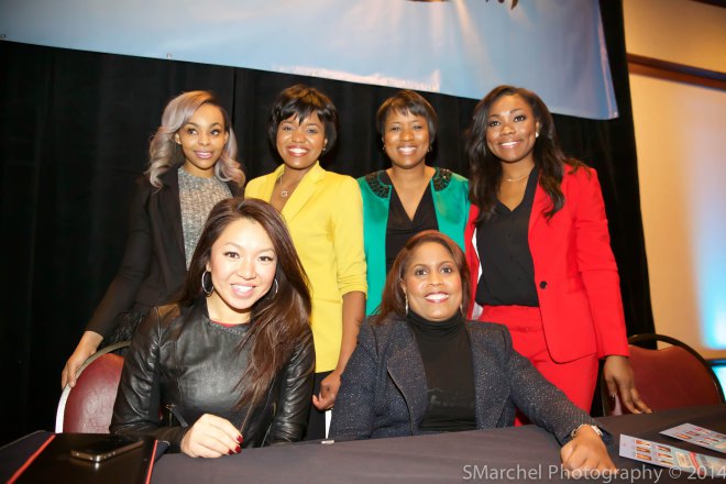 2014 EmpowerOne Luncheon with Danita Harris from NewsChannel5, Melissa Reid from FOX 8, Danielle Wiggins from WKYC Channel 3, Shanice Dunning from 19 Action News, 93.1 WZAK’s Kym Sellers, And Z1079’s Paigion 