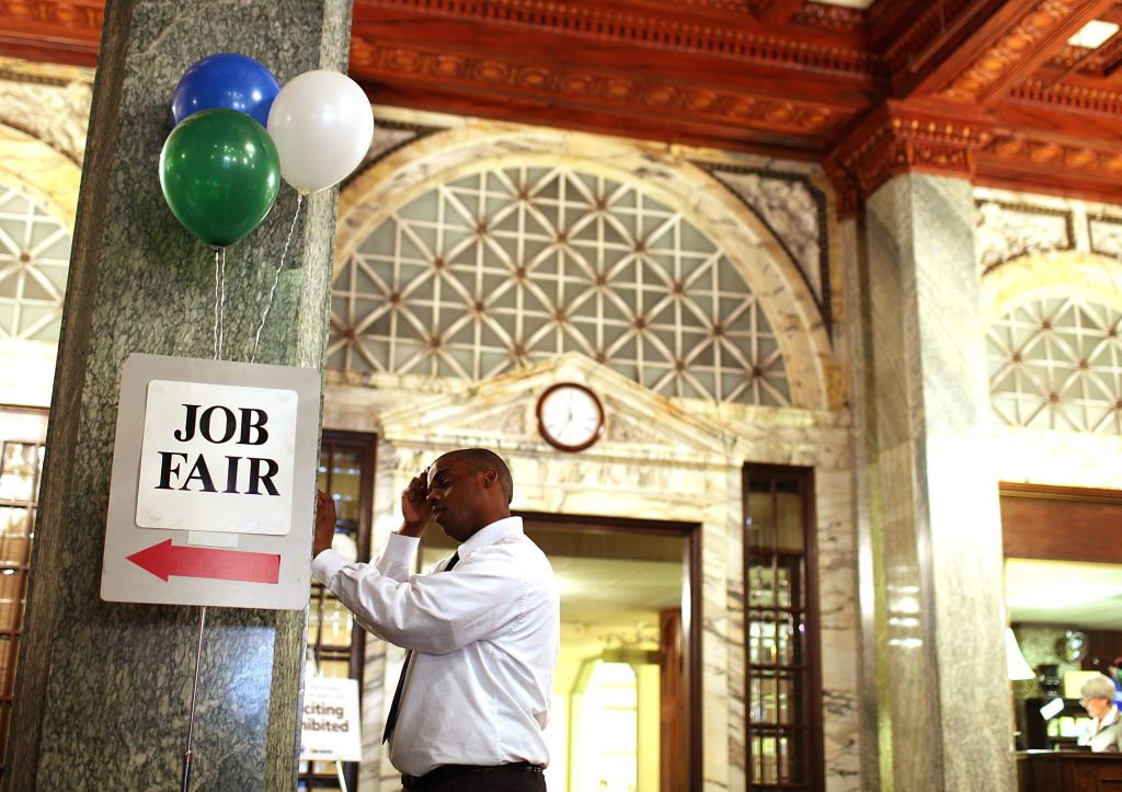 Job Seekers Attend Job Fair In San Francisco