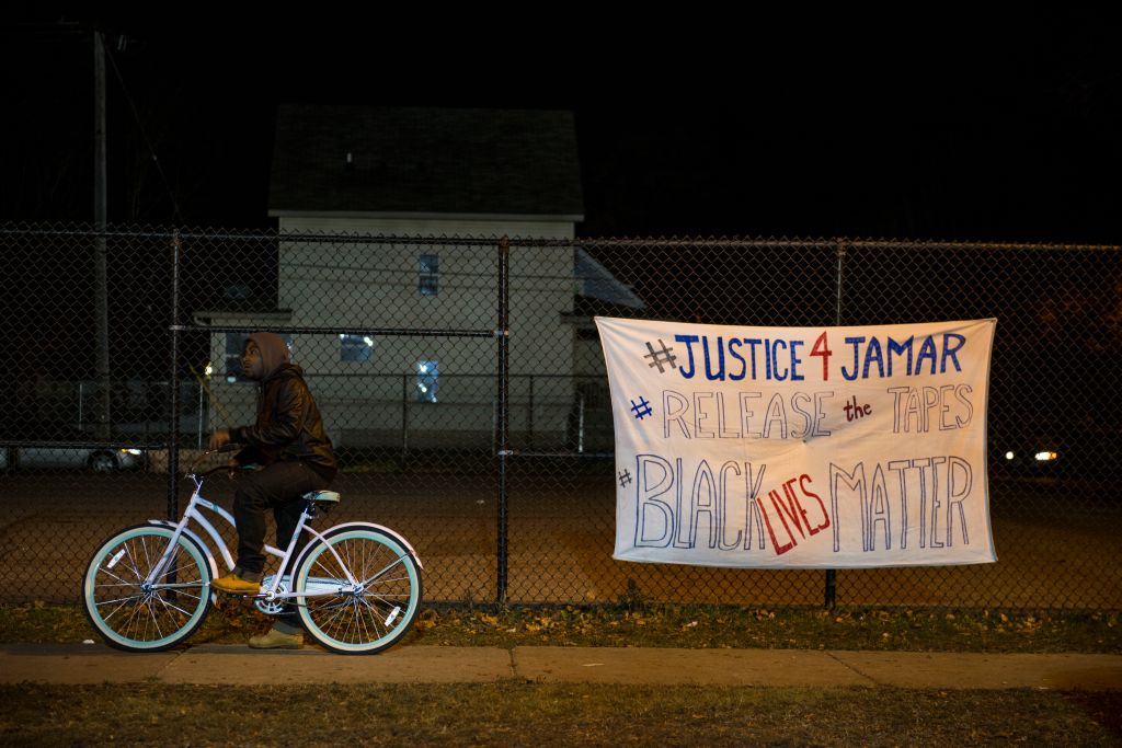 Black Lives Matter Activists Group Continues To Protest Police Shooting Of Jamar Clark