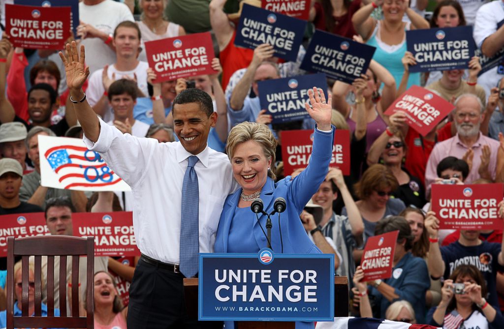 Sen. Obama And Sen. Clinton In Unity, NH