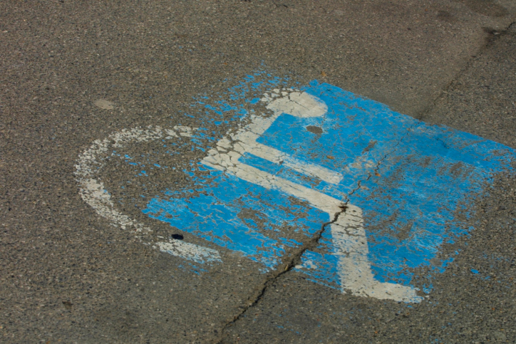 Handicapped Parking Spot Stock Image
