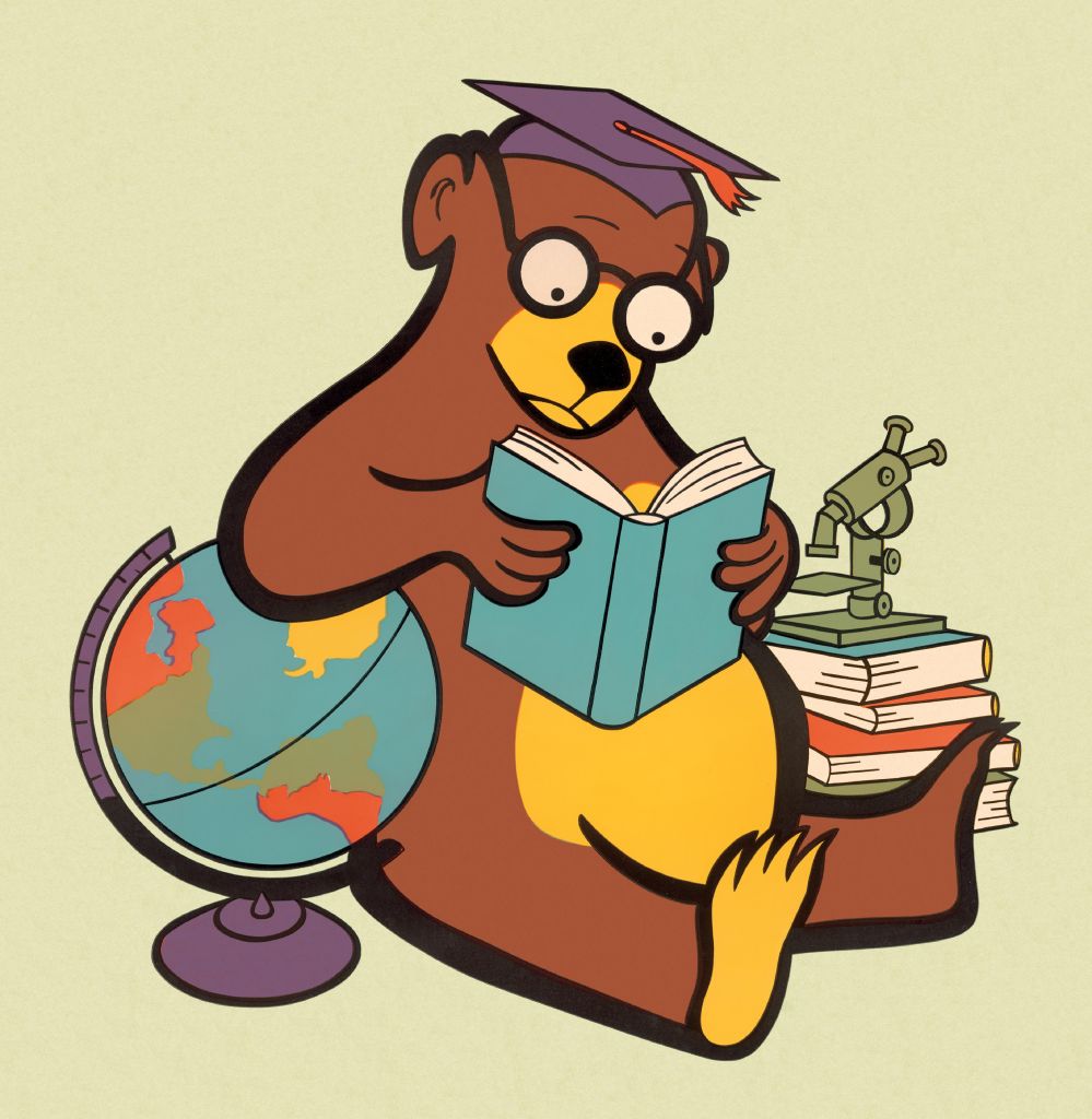 Scholarly Bear Reading