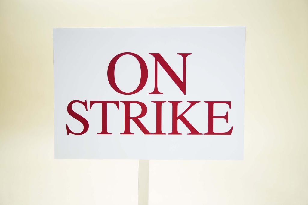 On strike sign