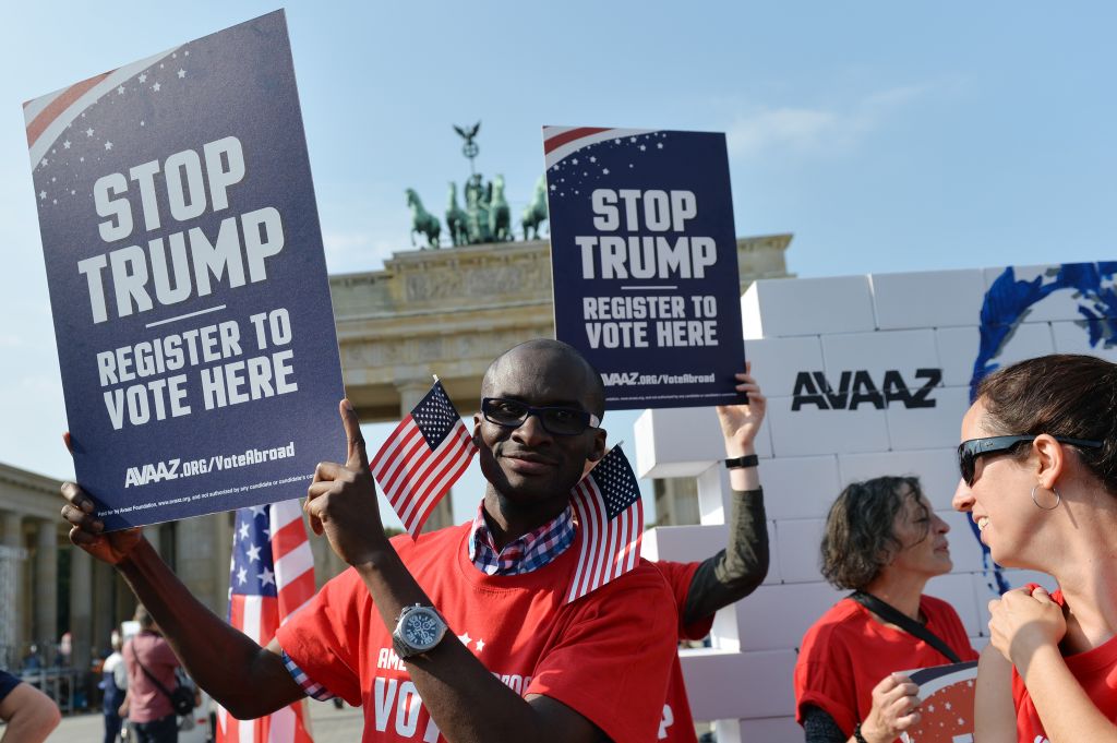 Protest 'Tear down Trump's wall' in Berlin