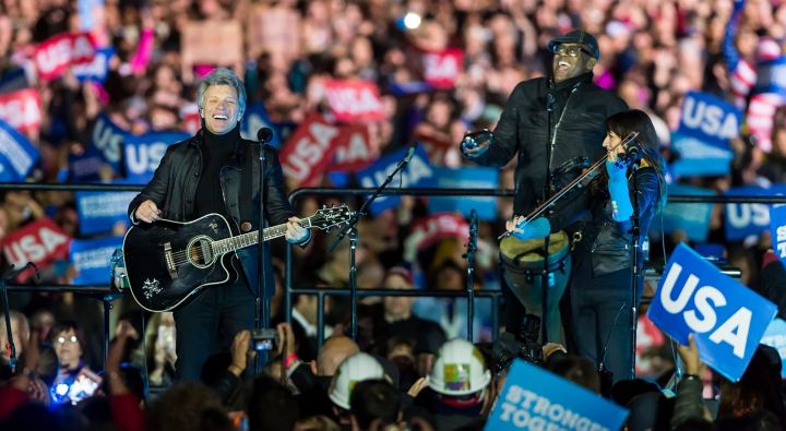 the Hillary Clinton 'Get Out The Vote' rally with Bruce Springsteen and Jon Bon Jovi