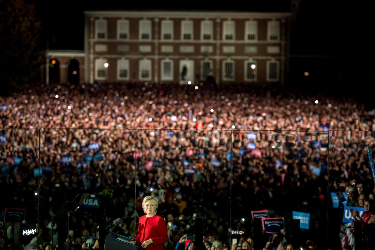 Democratic Nominee for President of the United States former Secretary of State Hillary Clinton