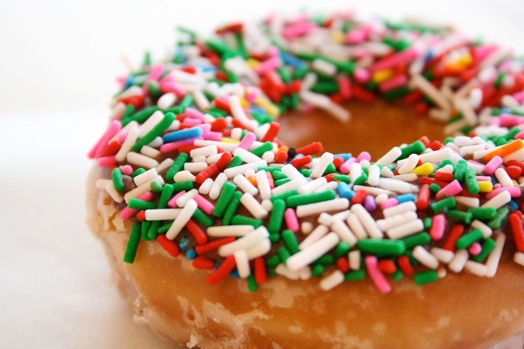 Colorful sprinkle donut