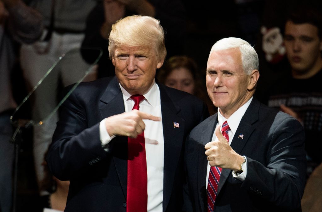 President-Elect Donald Trump And Vice President Elect Pence Hold Election Victory Rally In Ohio