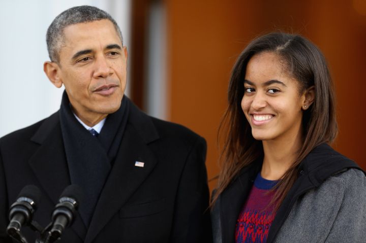 Barack and Malia Obama, Thanksgiving 2013