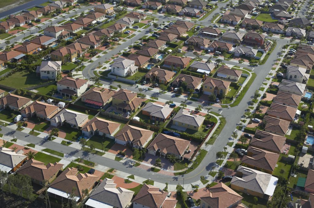 USA, Florida, residential area, aerial view