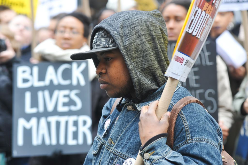 A crowd of about 300 people gathered in Union Square on the...