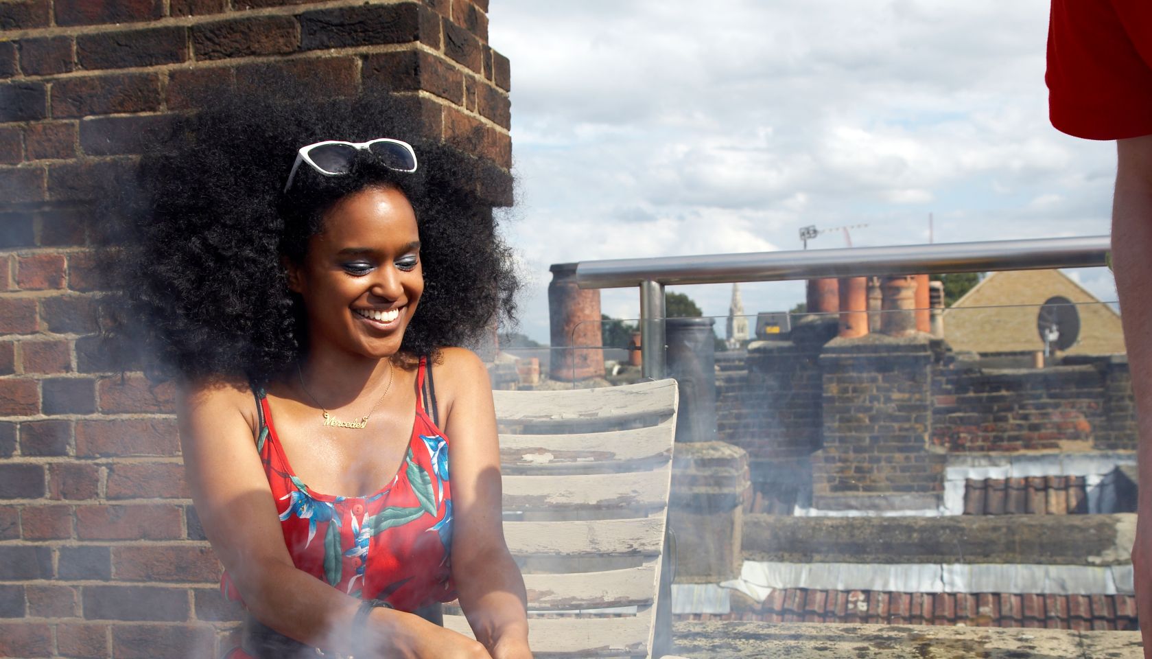 woman grilling