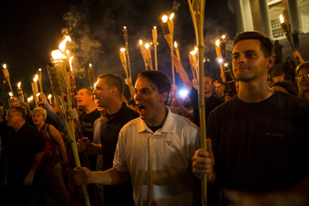 White Supremacists March with Torches in Charlottesville