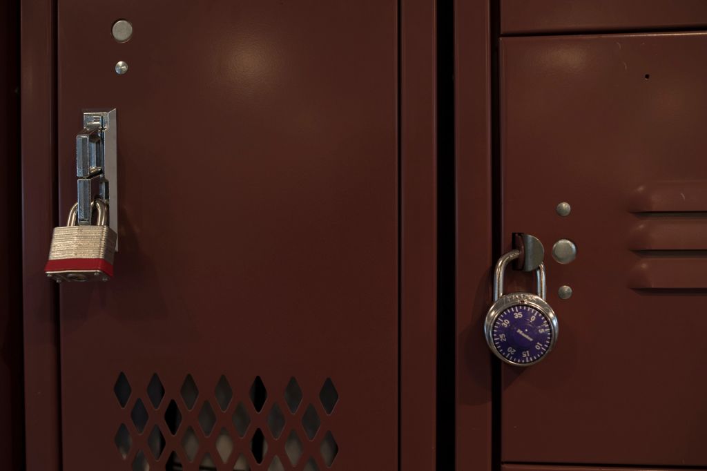 Locker with a lock