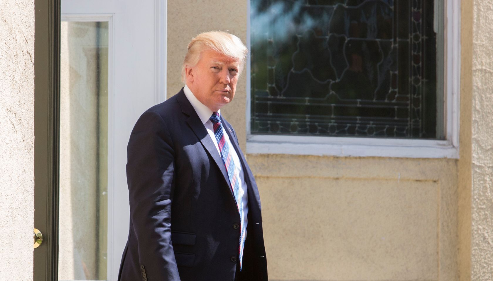 President Trump Attends Church Service On National Day Of Prayer