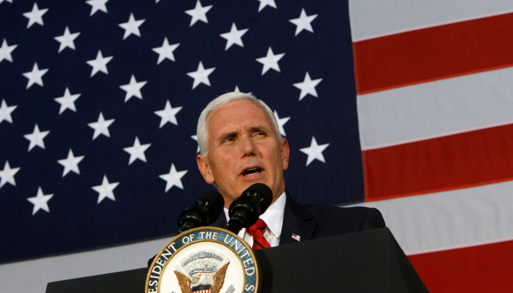 VP Pence Joins Alabama Senate Candidate Luther Strange At Campaign Rally