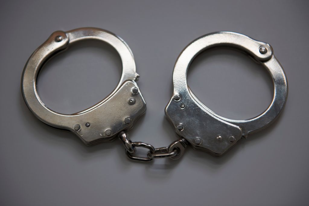 Close-up of a pair of handcuffs