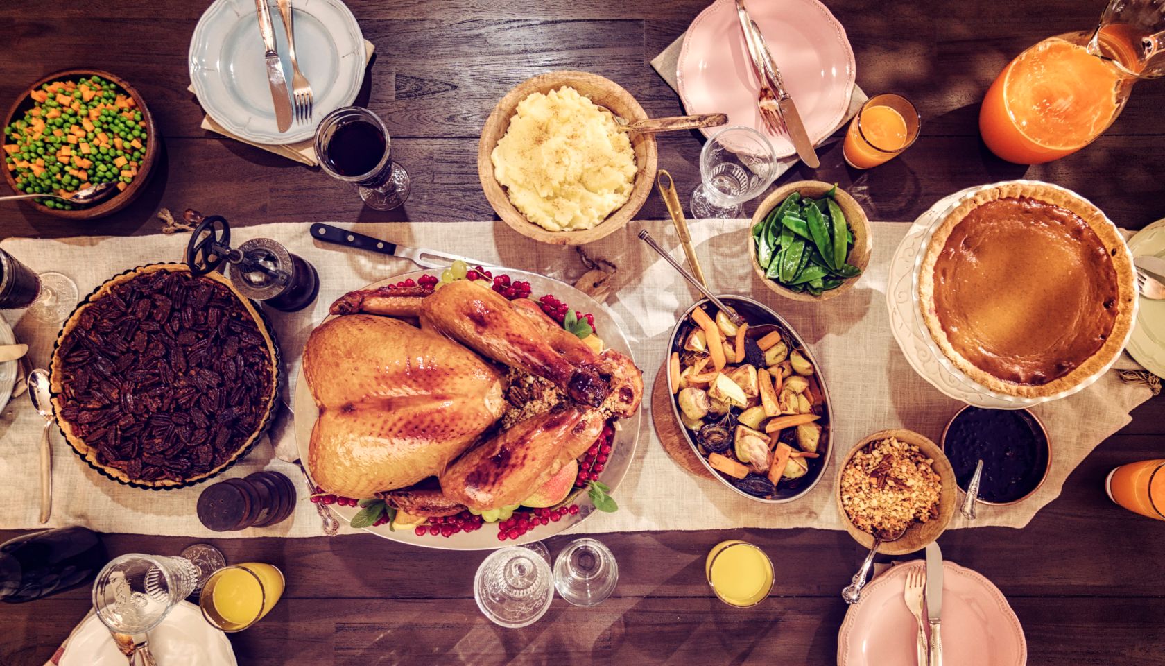 Traditional Holiday Stuffed Turkey Dinner