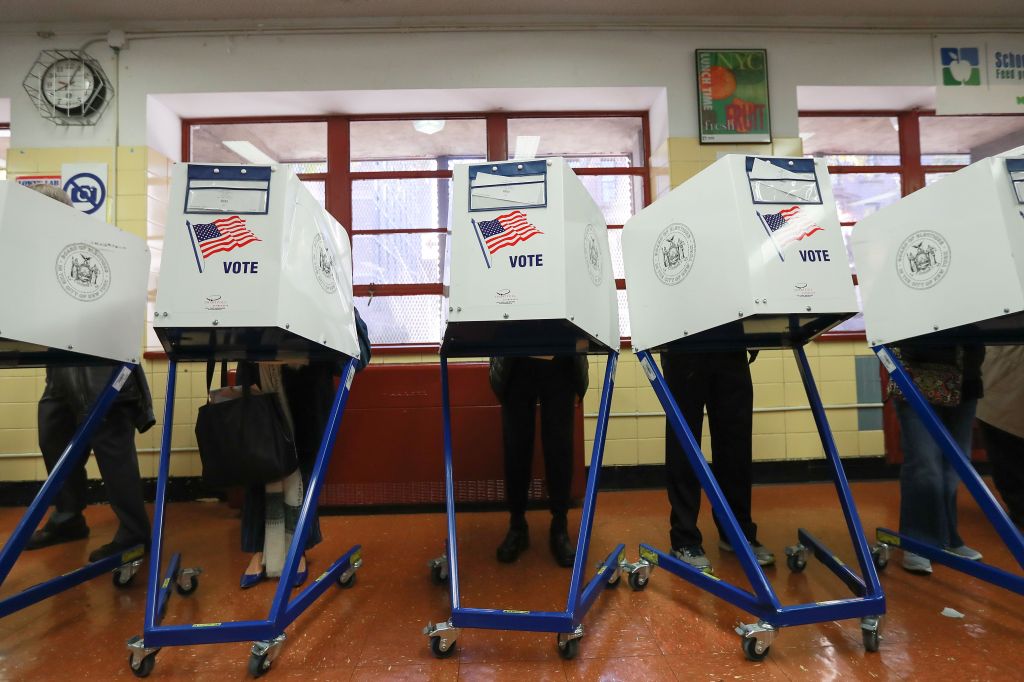 Nation Goes To The Polls In Contentious Presidential Election Between Hillary Clinton And Donald Trump