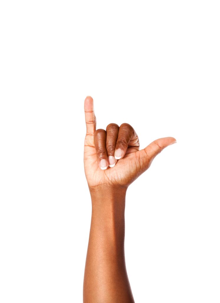 Letter Y in American Sign Language