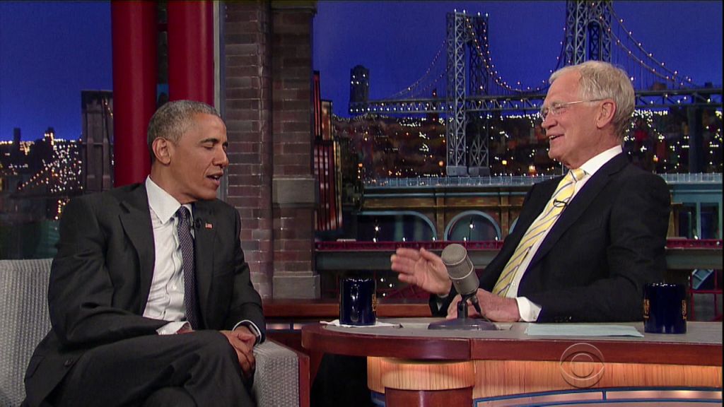 President Barack Obama appears on 'Late Show with David Letterman'
