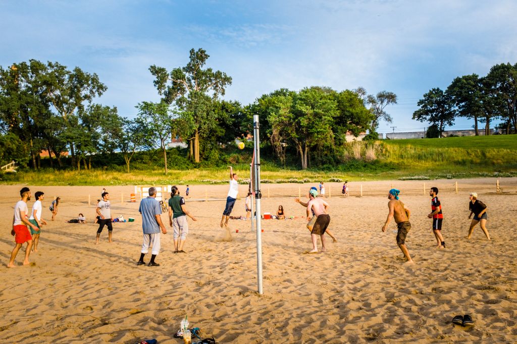 Volleyball at Edgewater Beach, Cleveland, Ohio
