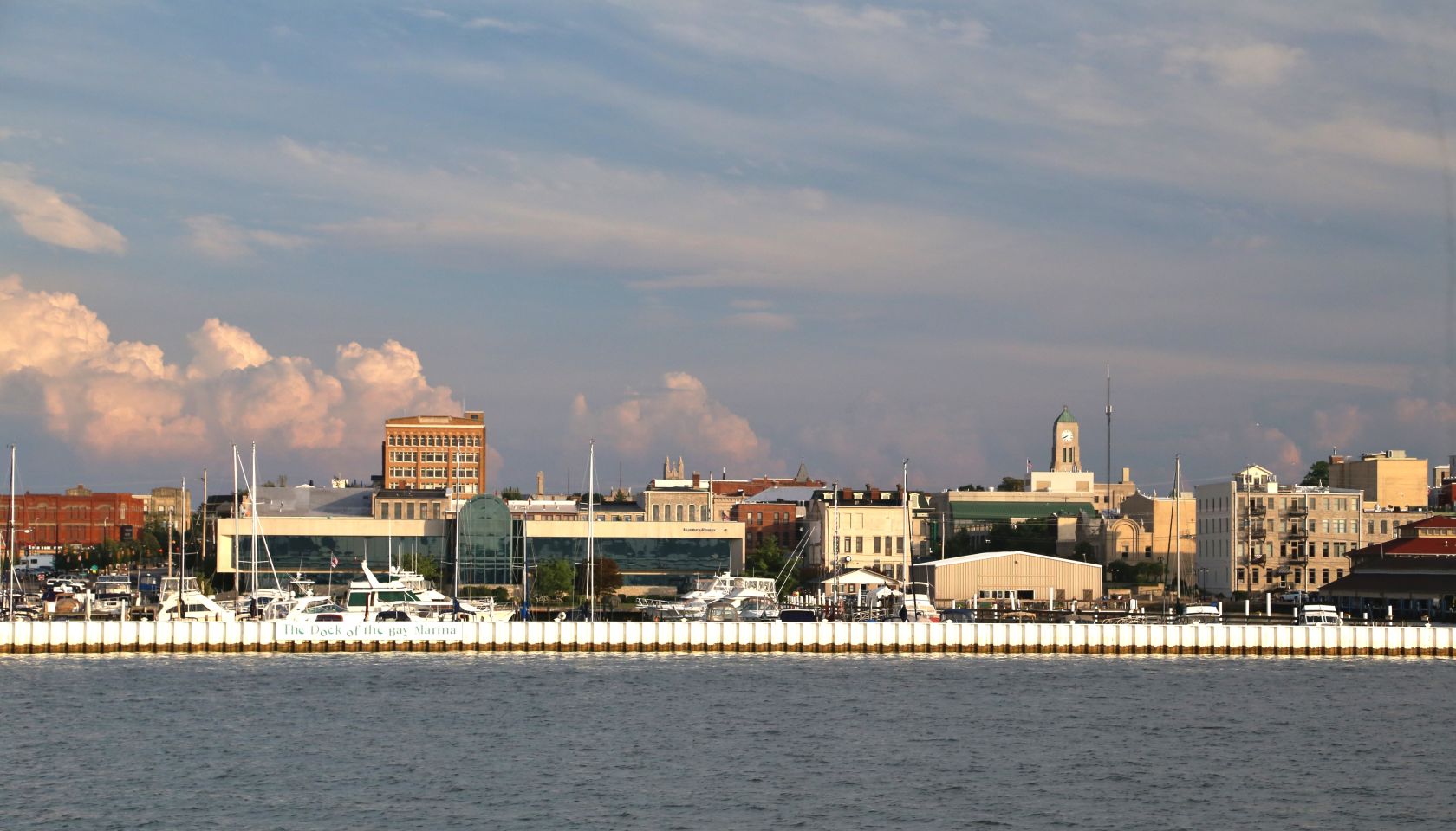 Sandusky city skyline from Lake Erie