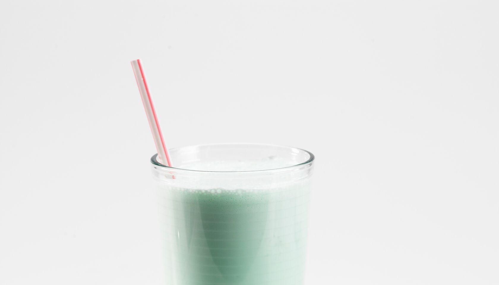 Close up of shamrock shake
