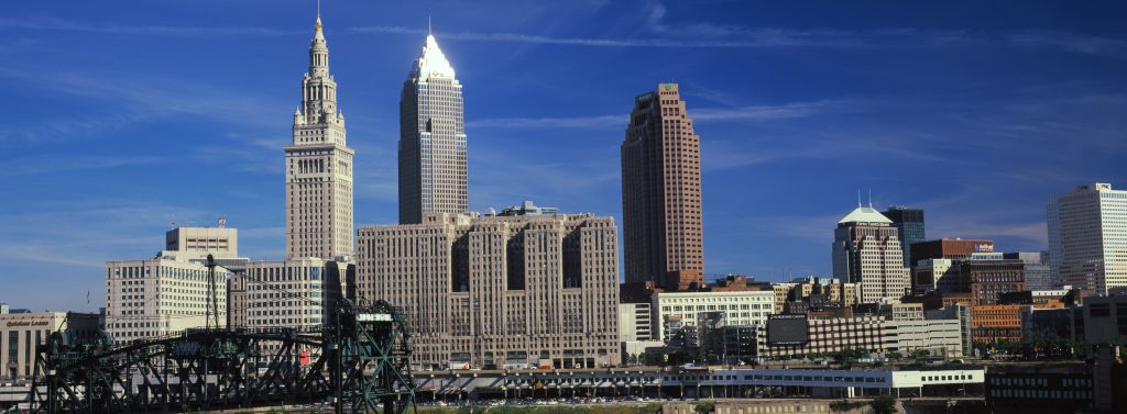 Skyscrapers in a city, Cleveland, Ohio, USA