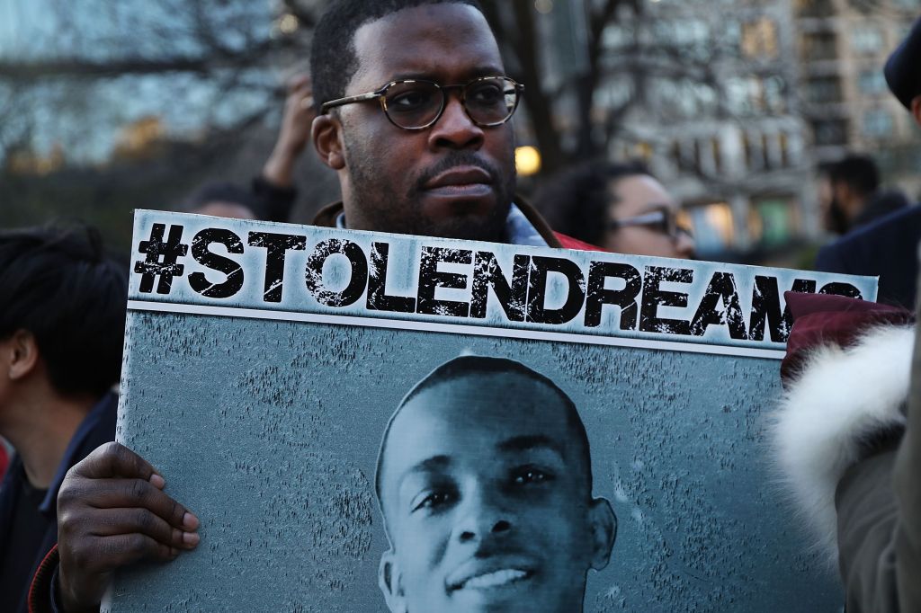 Vigil And Rally Held For Stephon Clark In NYC On 50th Anniversary Of MLK's Assassination