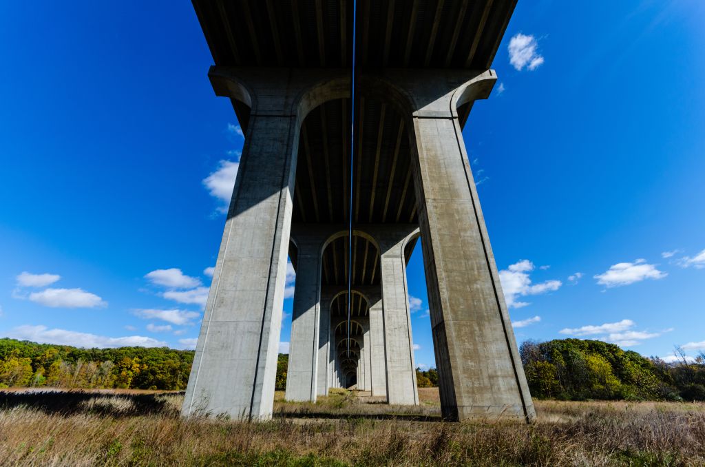 Highway overpass in Cuyahoga Valley National Park