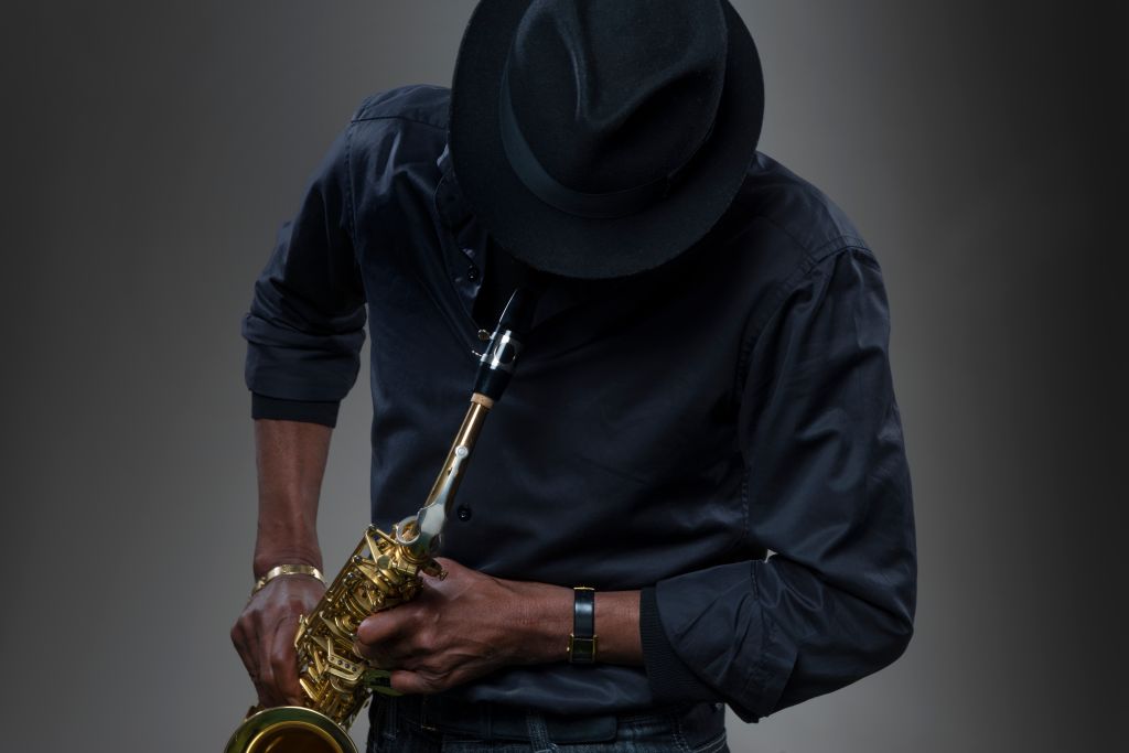 Musician with saxophone