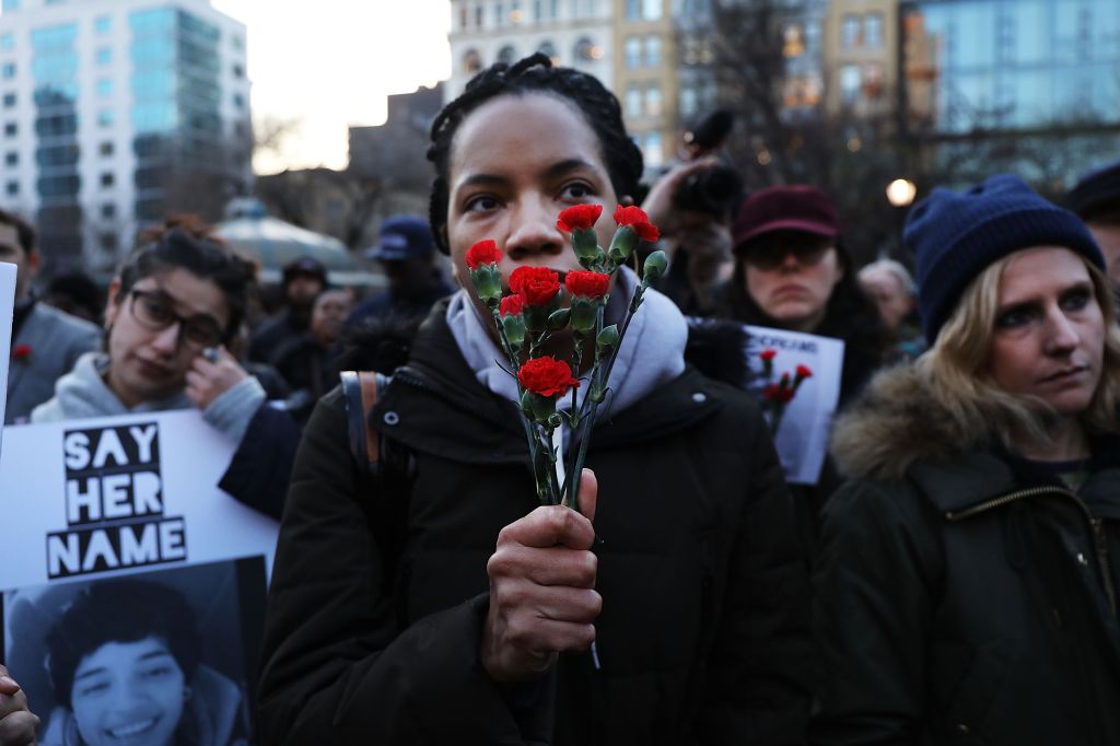 Vigil And Rally Held For Stephon Clark In NYC On 50th Anniversary Of MLK's Assassination