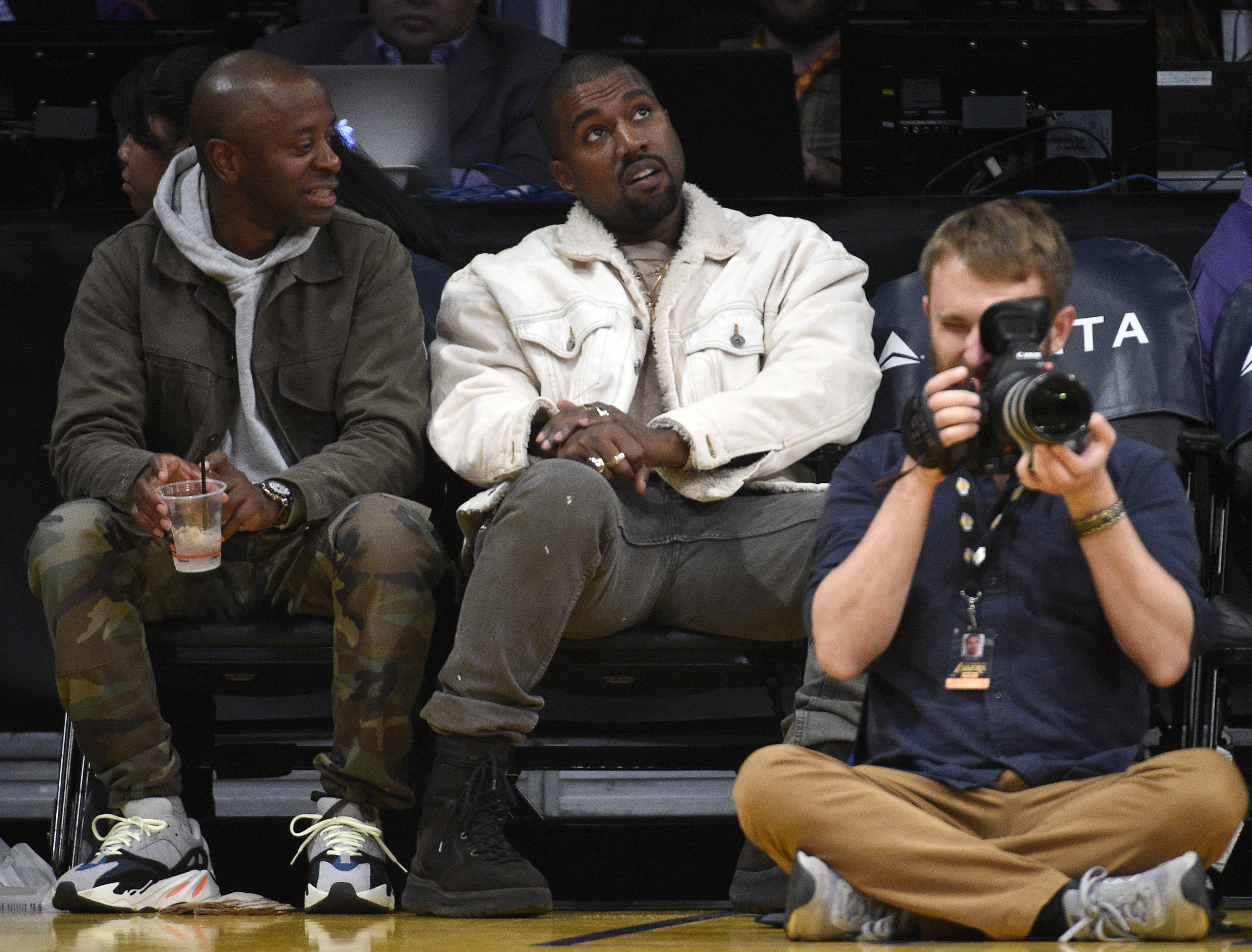 Celebrities At The Los Angeles Lakers Game