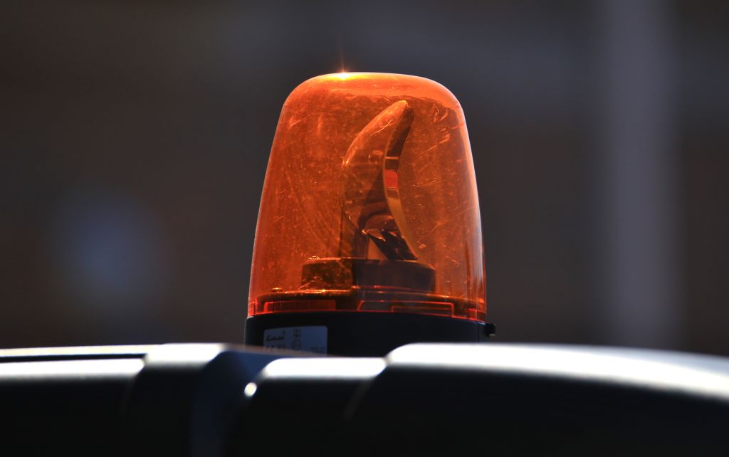 Editorial - Close-up of a Park Ranger Patrol Vehicle with flashing lights