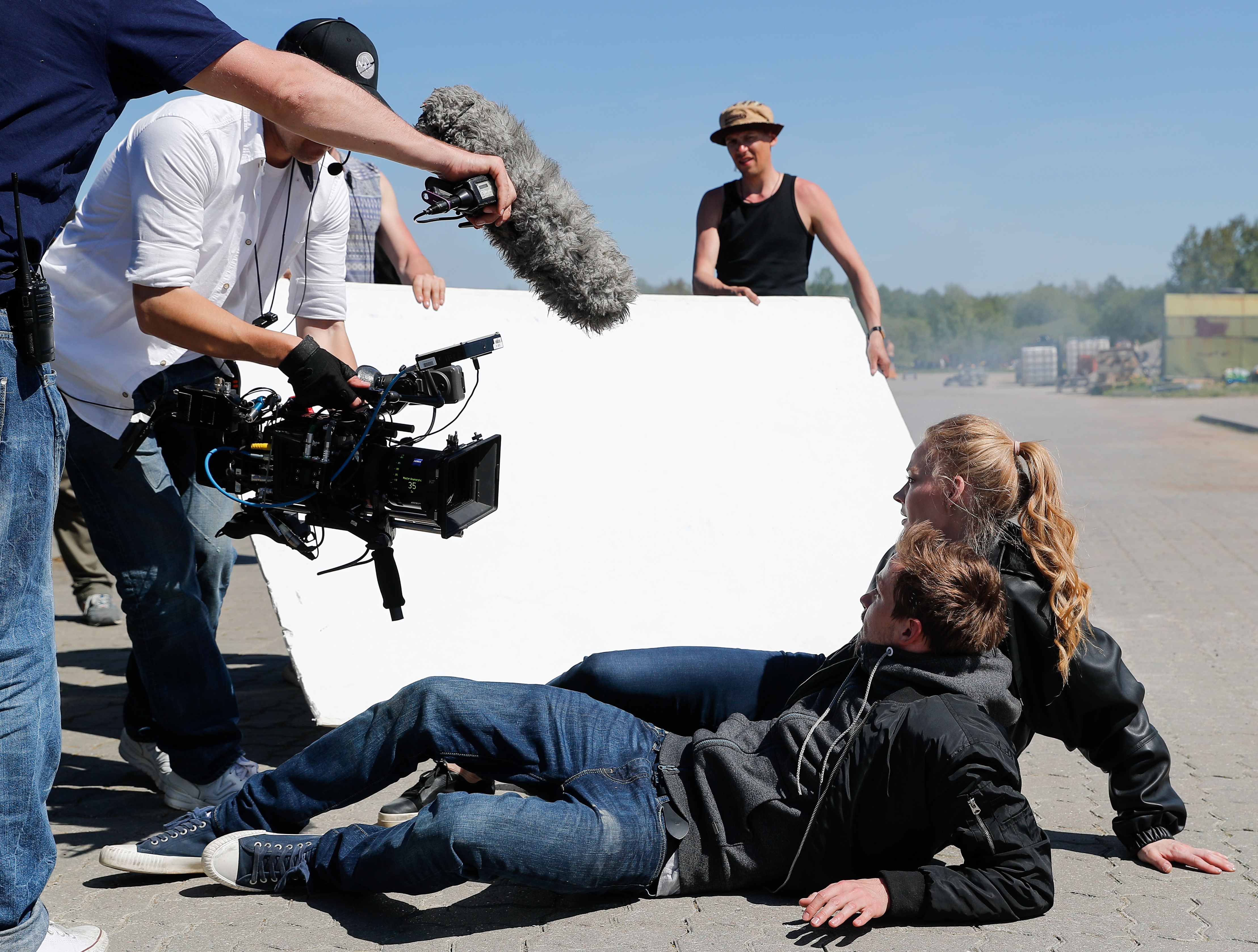 Shooting of Karen Oganesyan's Hero action film in Kaliningrad Region, Russia