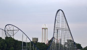 Thrill Rides in the Amusement Park, Cedar Point Amusement Park, Sandusky, Ohio, USA