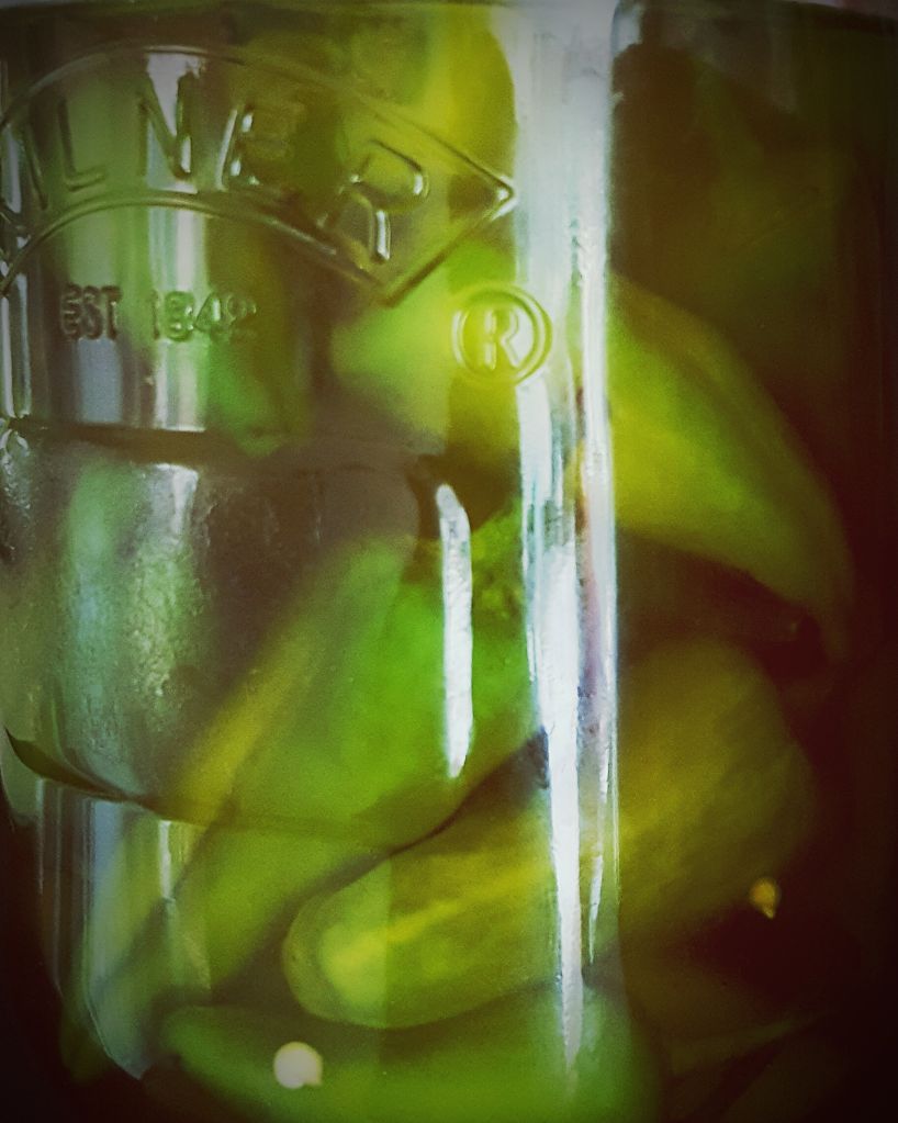 Close-Up Of Pickle Jar