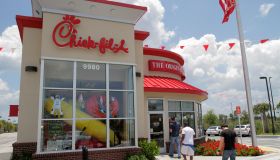 The exterior of Chick-fil-A in Naples, Florida.