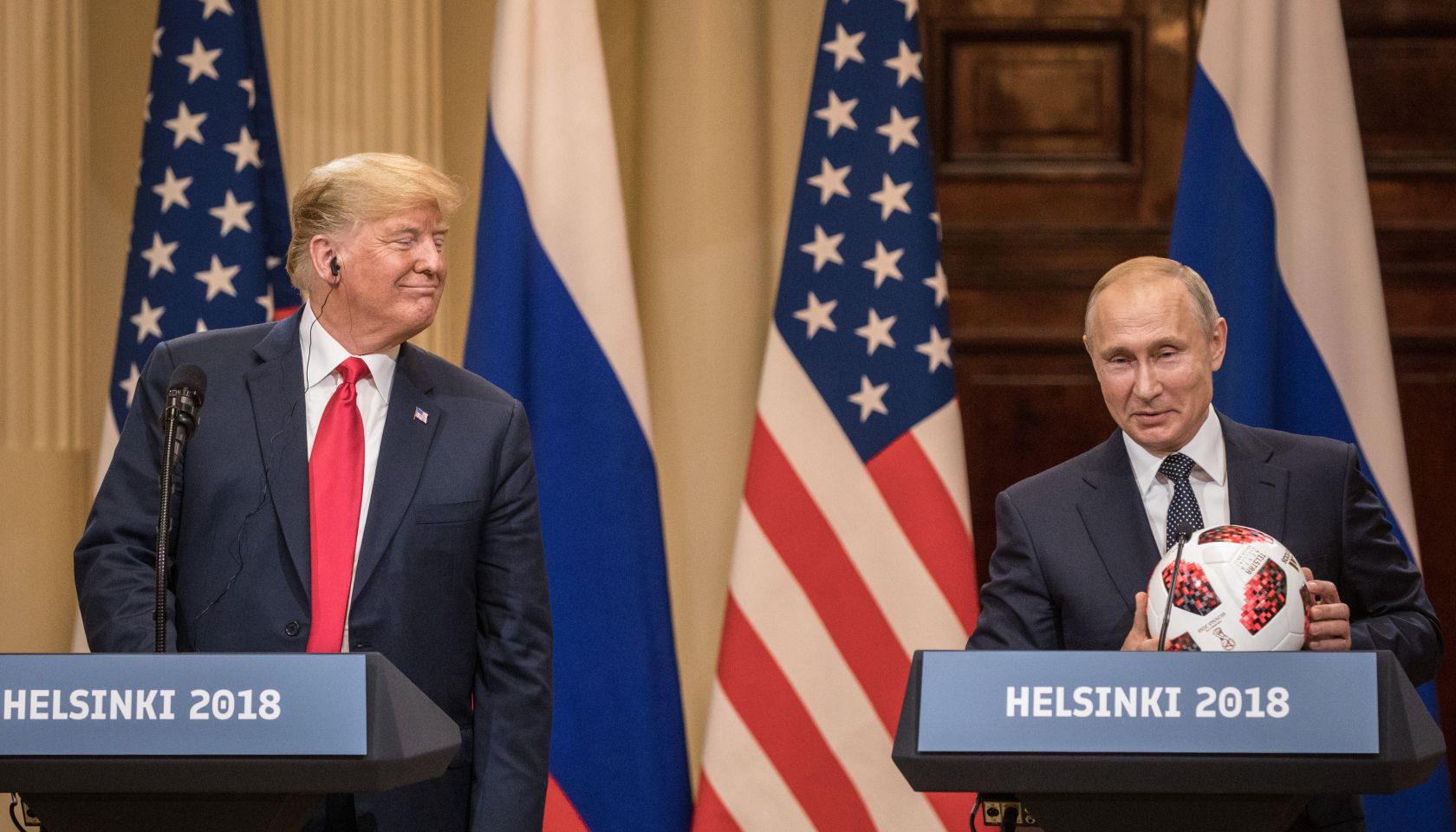 President Trump And President Putin Hold A Joint Press Conference After Summit