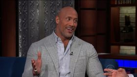 Dwayne Johnson during an appearance on CBS' 'The Late Show with Stephen Colbert.'