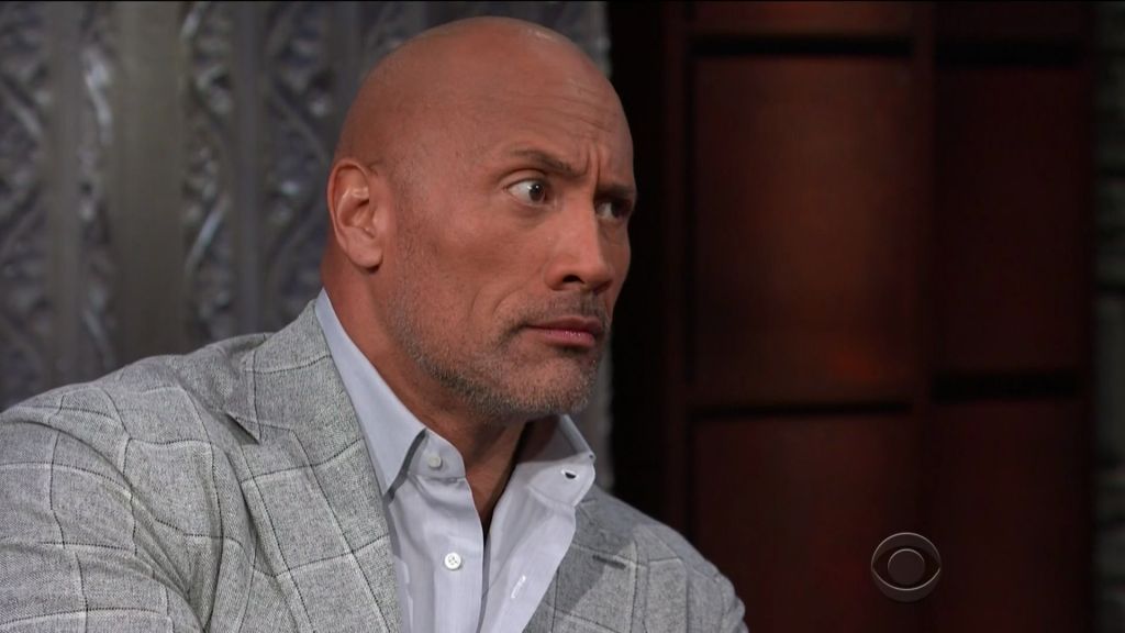 Dwayne Johnson during an appearance on CBS' 'The Late Show with Stephen Colbert.'