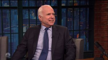 Sen.John McCain during an appearance on NBC's 'Late Night with Seth Meyers.'
