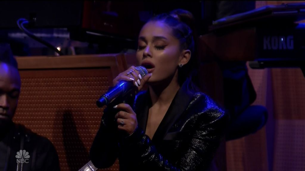 Ariana Grande during an appearance on NBC's 'The Tonight Show Starring Jimmy Fallon.'
