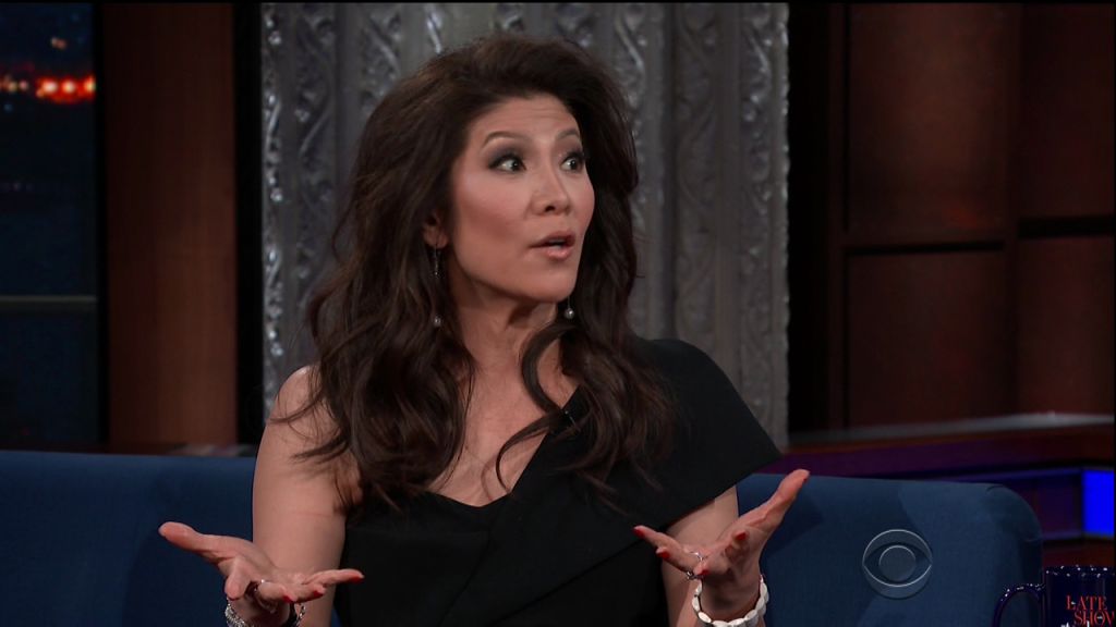 Julie Chen during an appearance on CBS' 'The Late Show with Stephen Colbert.'