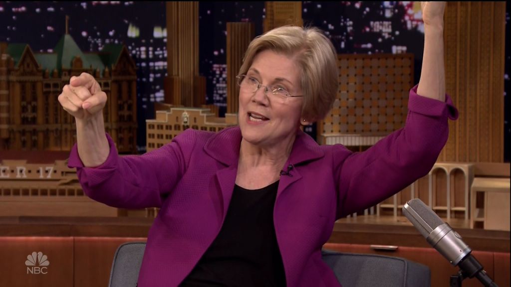 Elizabeth Warren during an appearance on NBC's 'The Tonight Show Starring Jimmy Fallon.'