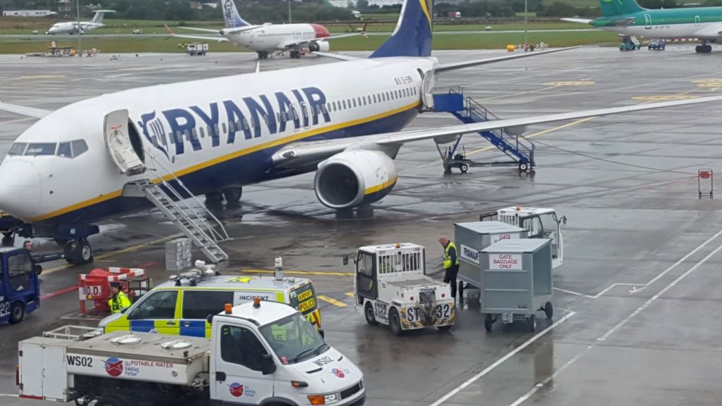 Ryanair plane bound for Birmingham is held at Dublin airport