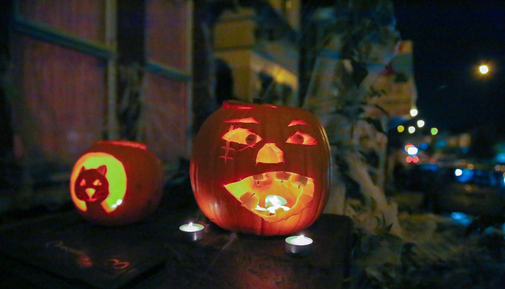 Halloween decorations in North London