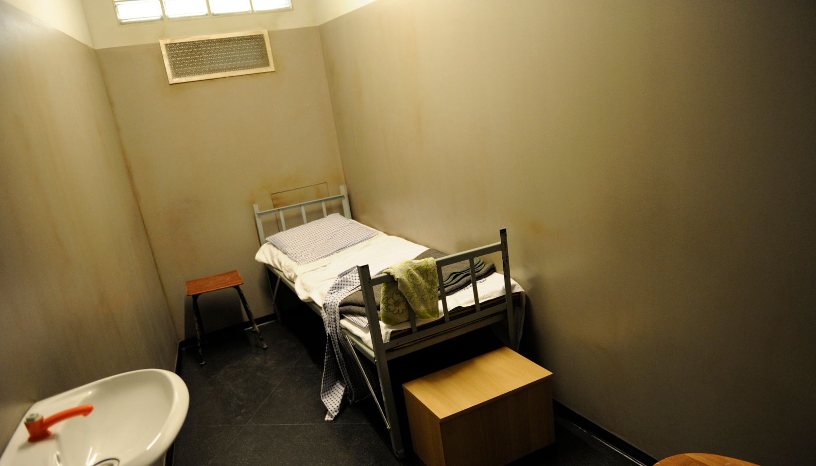 Prison cell.