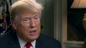President Donald Trump during an appearance on CBS' '60 Minutes.'